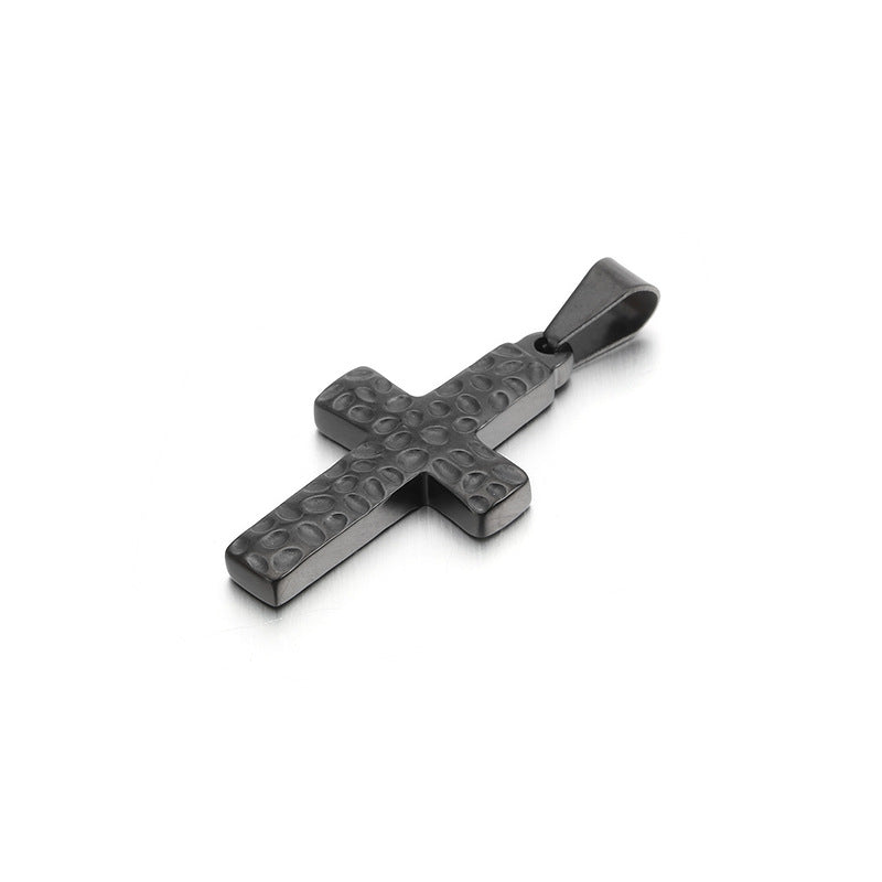Believer Pendant: Trendy Titanium Steel Cross Necklace for Men