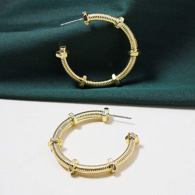 Metallic Marvel Earrings - Vienna Verve Collection