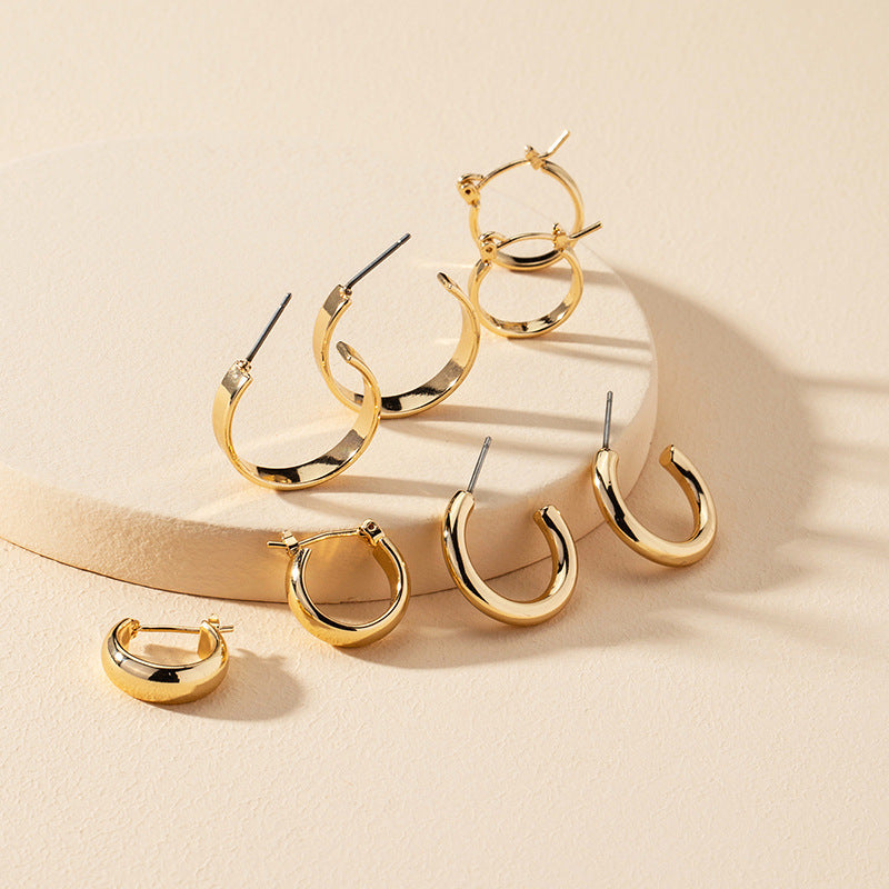 "Vienna Verve Metal Earring Sets - Set of 4 Unique Personalized Earrings"