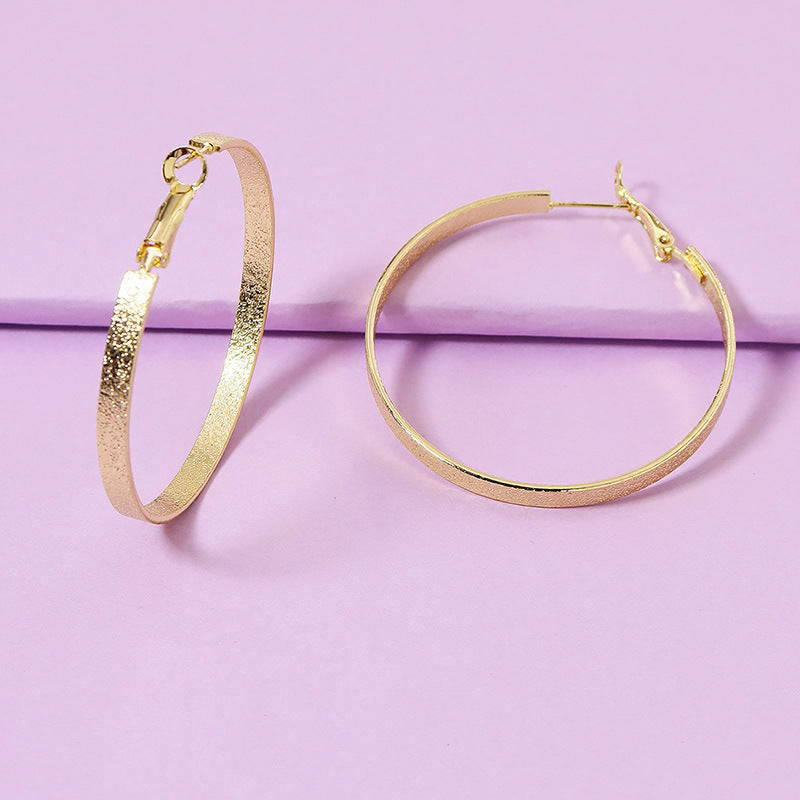 Exaggerated Metal Textured Earrings - Vienna Verve Collection