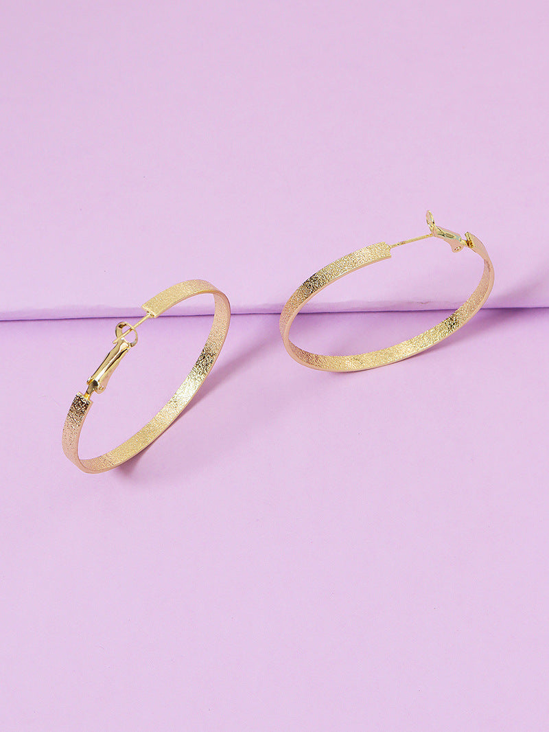 Exaggerated Metal Textured Earrings - Vienna Verve Collection