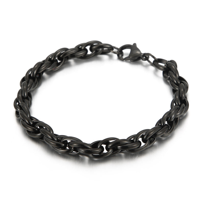 Stylish Stainless Steel Double Buckle Bracelet for Men - Versatile Daily Accessory Inspired by European, American, and Korean Designs