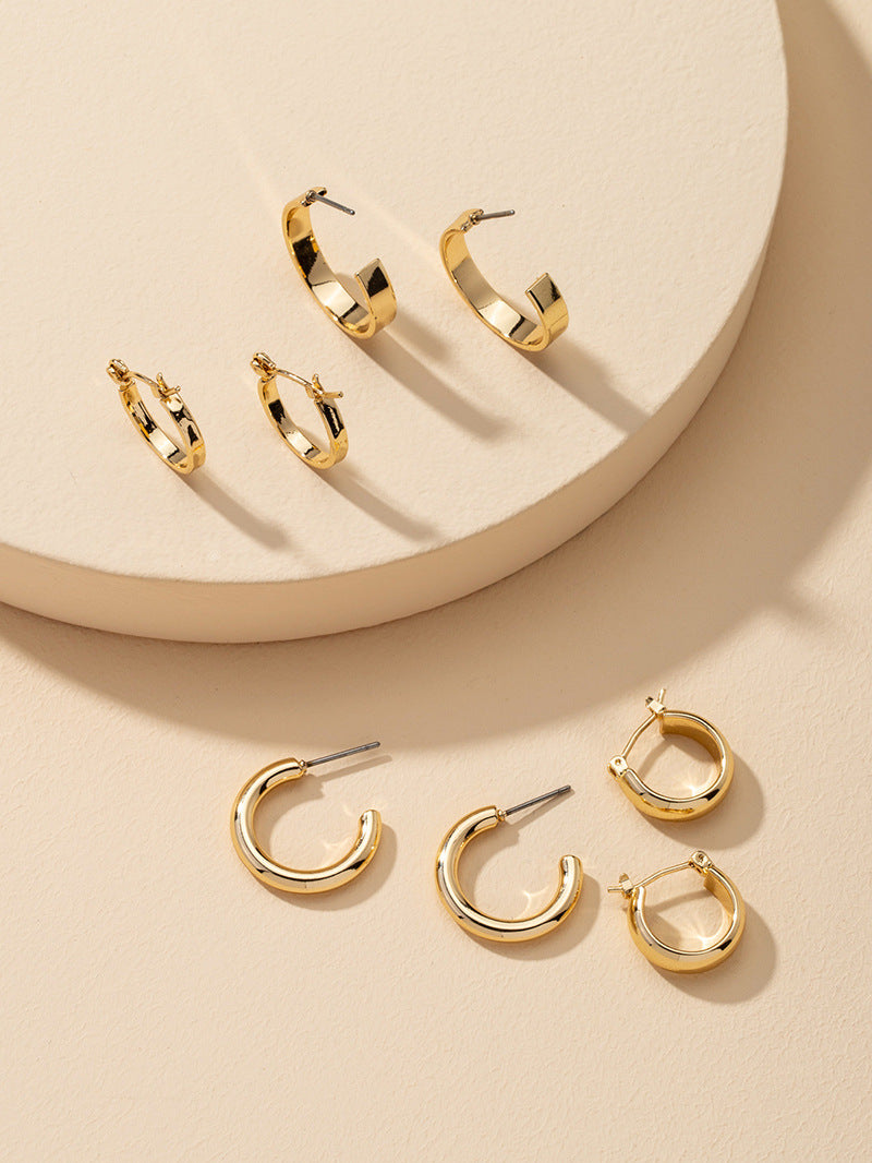 "Vienna Verve Metal Earring Sets - Set of 4 Unique Personalized Earrings"