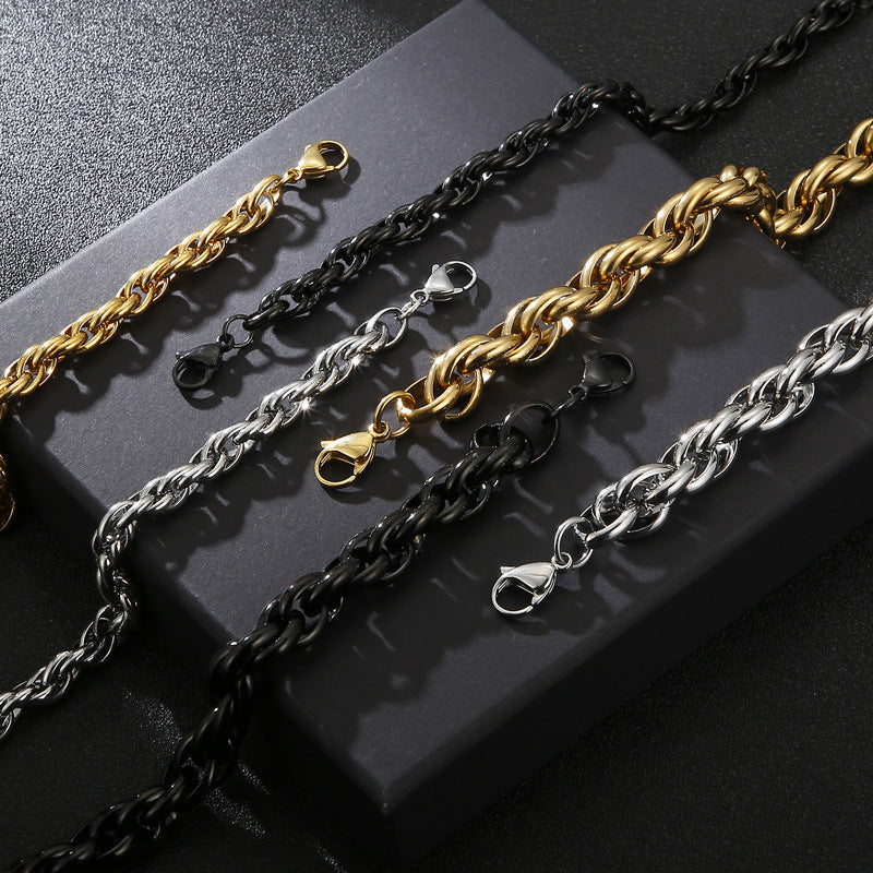 Stylish Stainless Steel Double Buckle Bracelet for Men - Versatile Daily Accessory Inspired by European, American, and Korean Designs