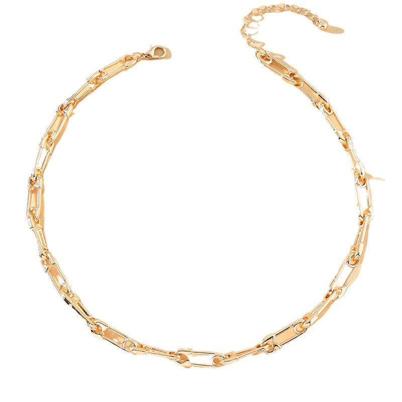 Handcrafted Minimalist Metal Paper Clip Necklace - Vienna Verve Collection