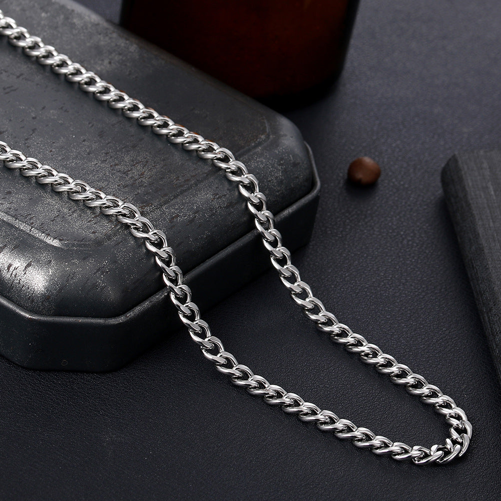 Stylish Men's Stainless Steel Hip-Hop Chain Necklace for Wholesale