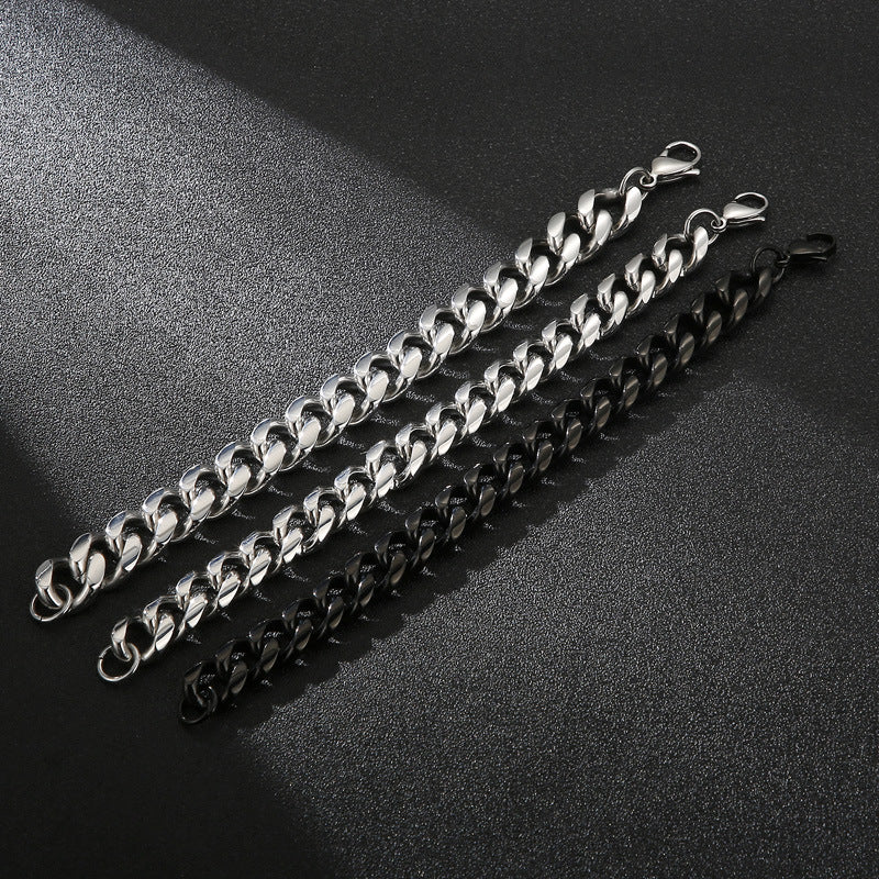 Stylish Cuban Chain Men's Bracelet - Creative Stainless Steel Jewelry for Trendsetters
