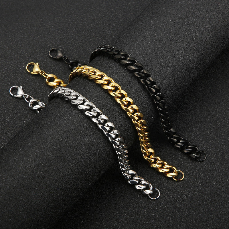 Stylish Cuban Chain Men's Bracelet - Creative Stainless Steel Jewelry for Trendsetters