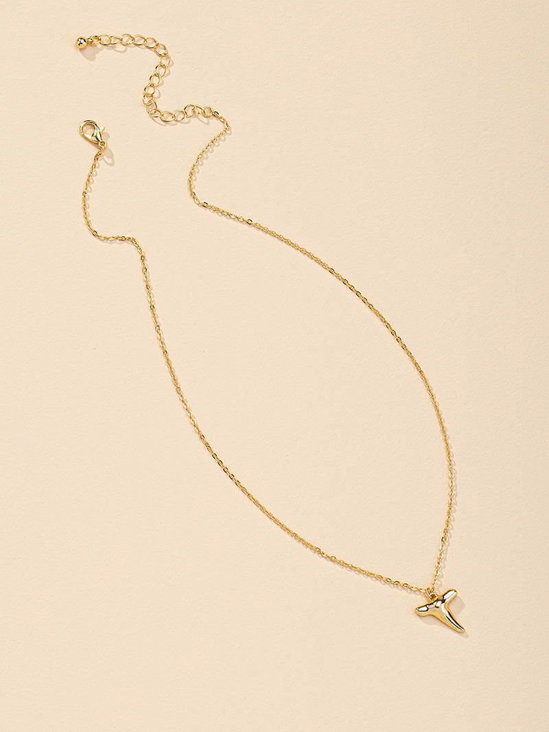 Sleek Metal Pendant Necklace with Celestial Charm