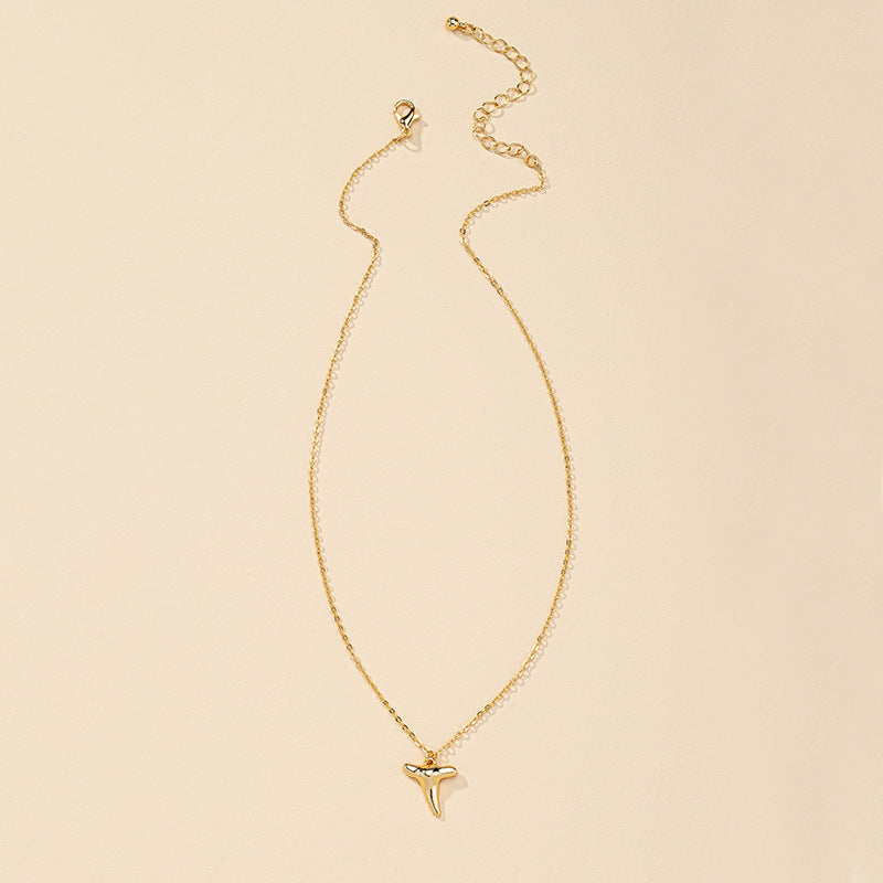 Sleek Metal Pendant Necklace with Celestial Charm