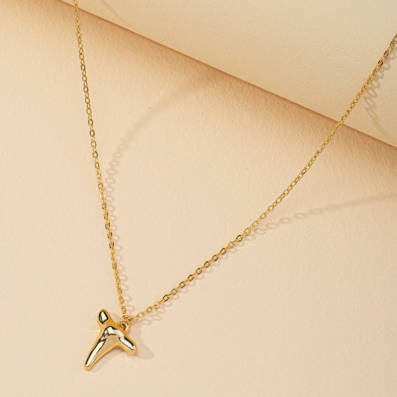 Sleek Metal Pendant Necklace with Celestial Charm