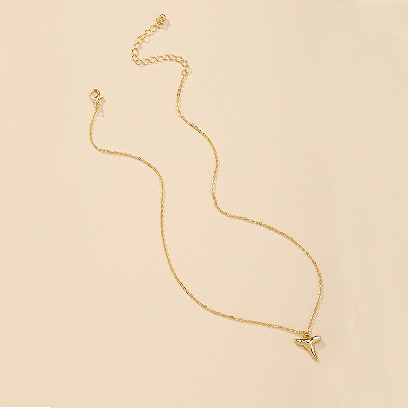 Sleek Metal Pendant Necklace with Celestial Charm