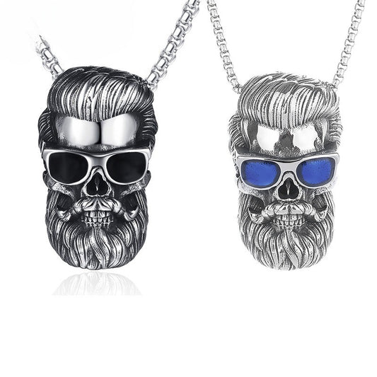 Steel Necklace – Elegant Skull Pendant For Men