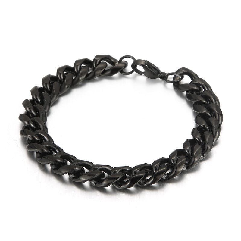 Stylish Cuban Chain Men's Bracelet - Creative Stainless Steel Jewelry for Trendsetters