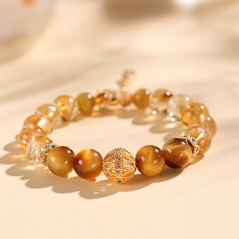 Planderful Fortune's Favor Bracelet – Hand-Woven Gemstone Design