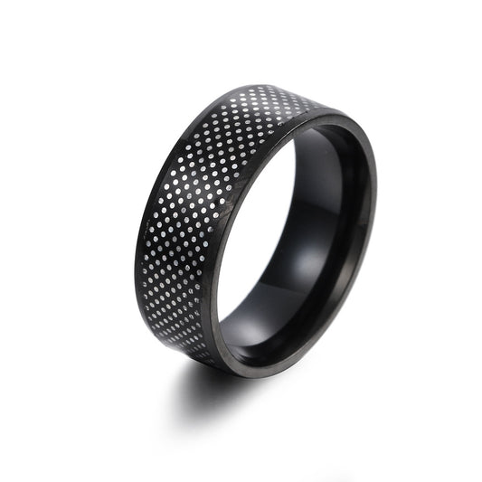 Titanium Steel Ring - Sleek Contrast Band for Men, Wholesale Jewelry