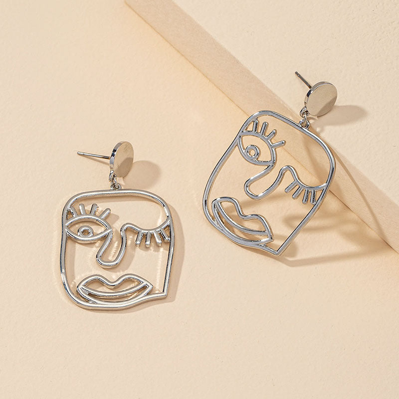 Metal Portrait Earrings - Vienna Verve Collection by Planderful