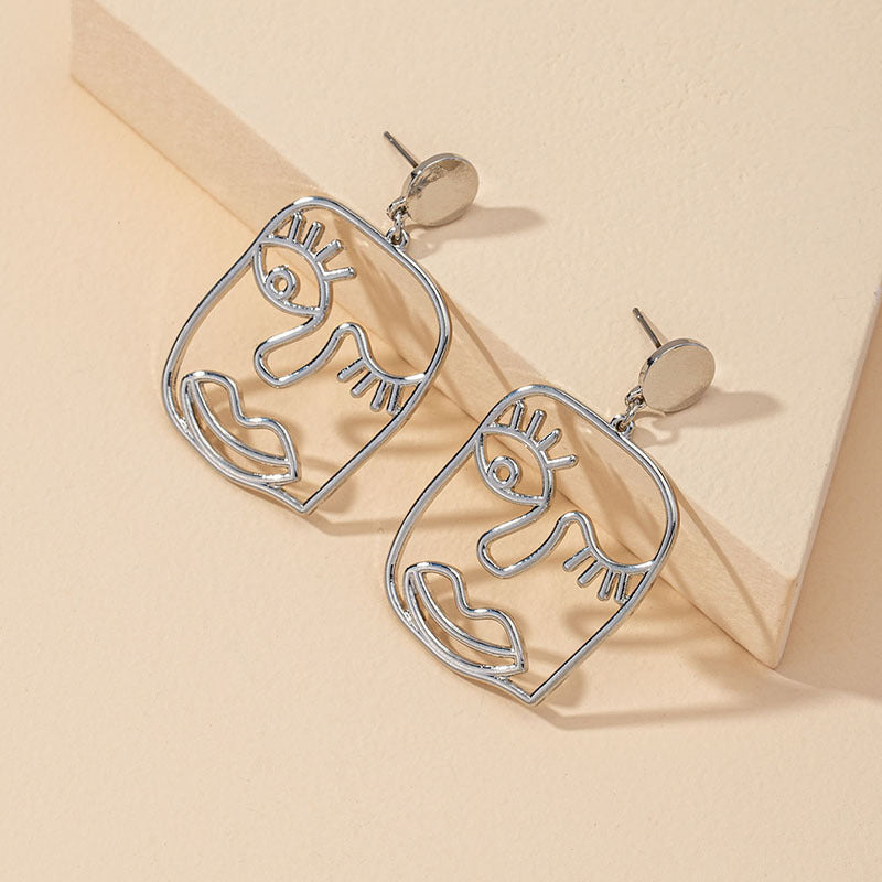 Metal Portrait Earrings - Vienna Verve Collection by Planderful