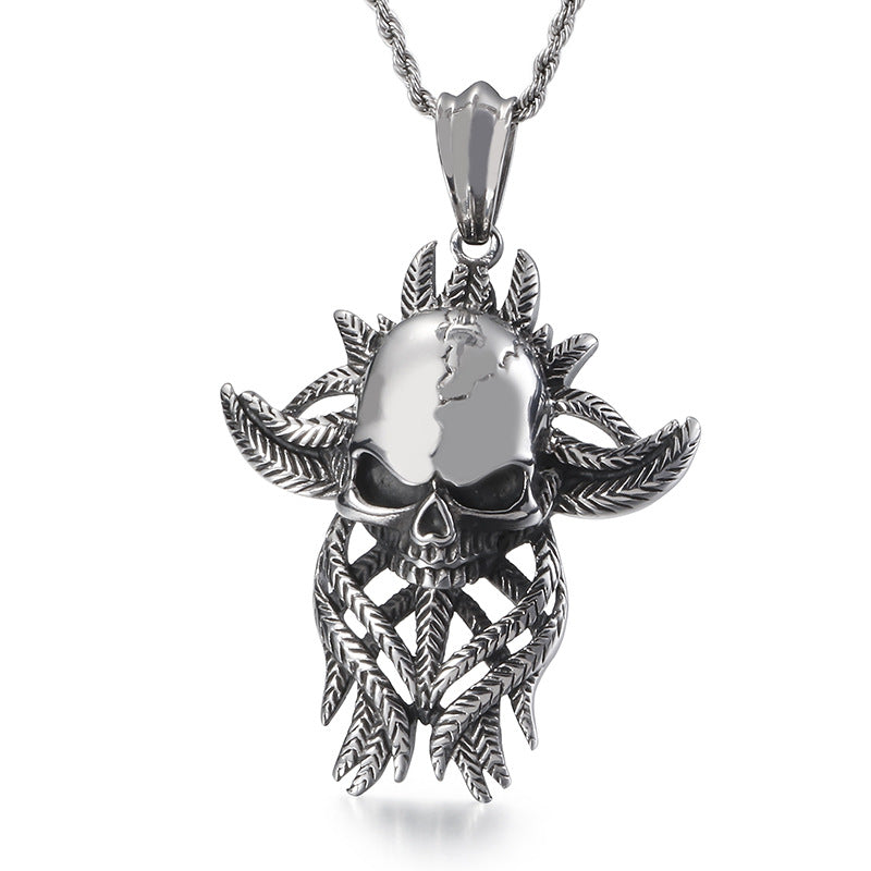 Thousand-Handed Skull Men's Pendant with Punk Style