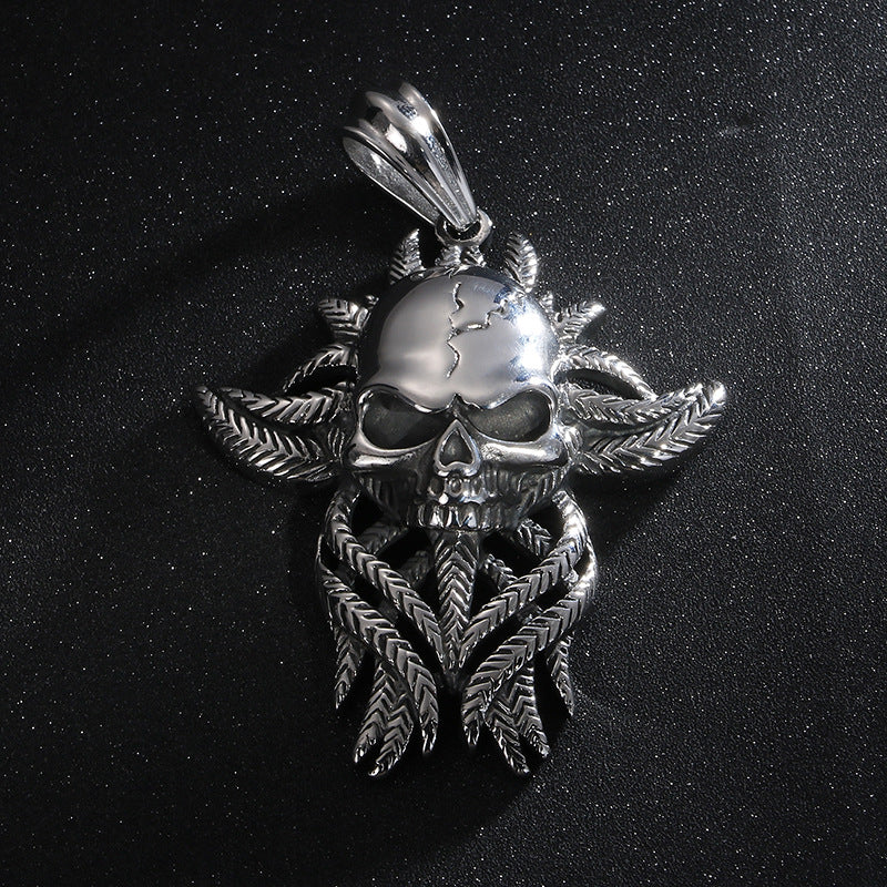 Thousand-Handed Skull Men's Pendant with Punk Style