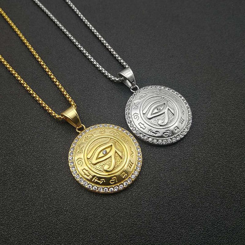 Rhinestone Necklace – Luxury Eye Of Horus Pendant With Gold Plating Planderful Jewelry