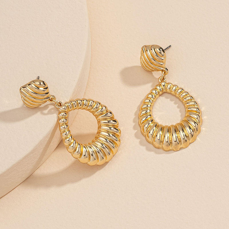 Exaggerated Geometric Metal Earrings from Vienna Verve Collection