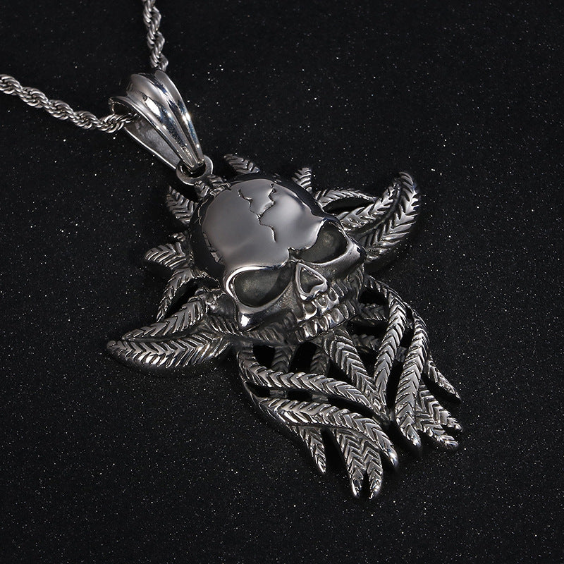 Thousand-Handed Skull Men's Pendant with Punk Style