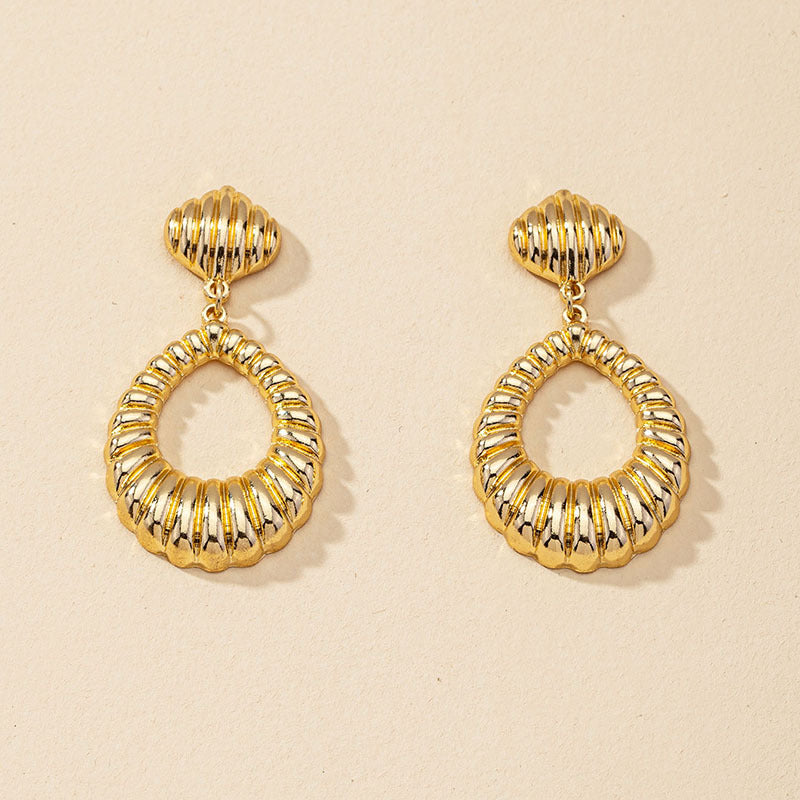 Exaggerated Geometric Metal Earrings from Vienna Verve Collection