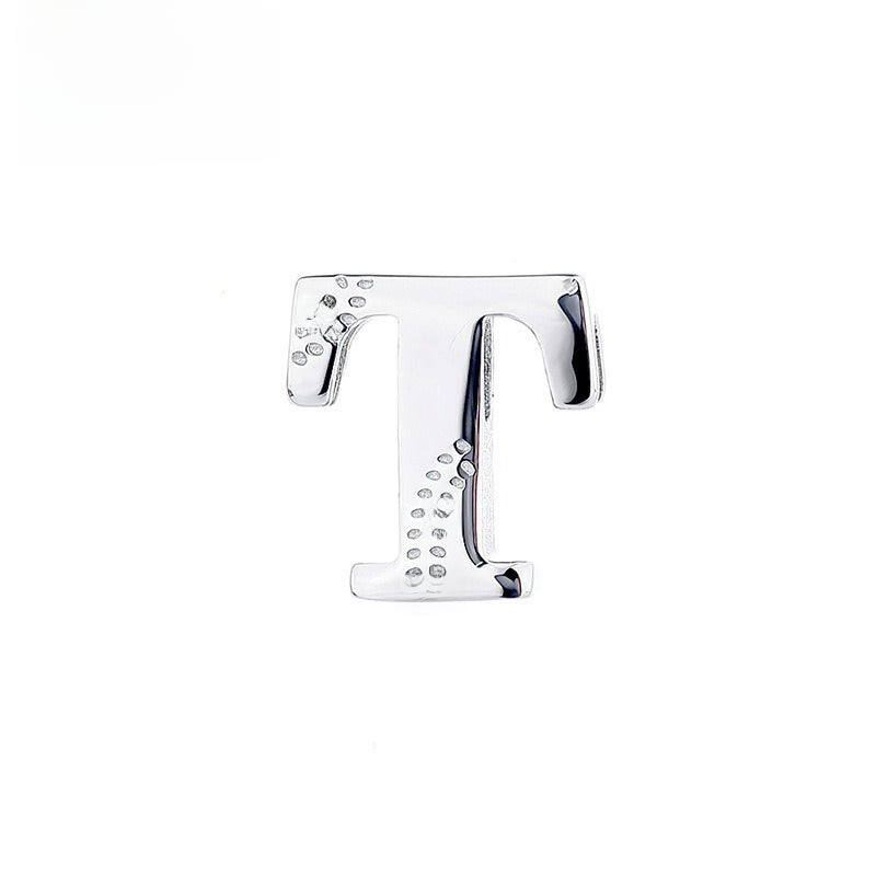 Glossy Letter Stainless Steel Pendant Necklace