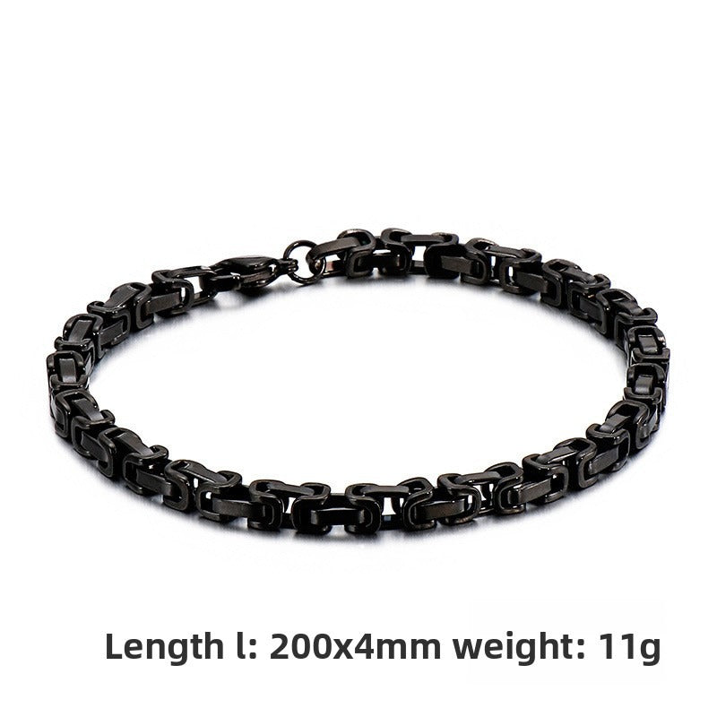 Men's Titanium Steel Handmade Emperor Chain – Stainless Steel Return Bracelet