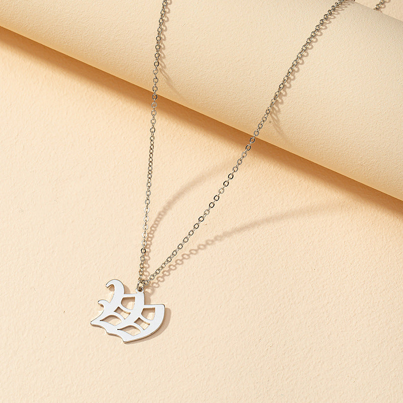 Gothic Style English Letter Pendant Necklace with Cross-Border Charm