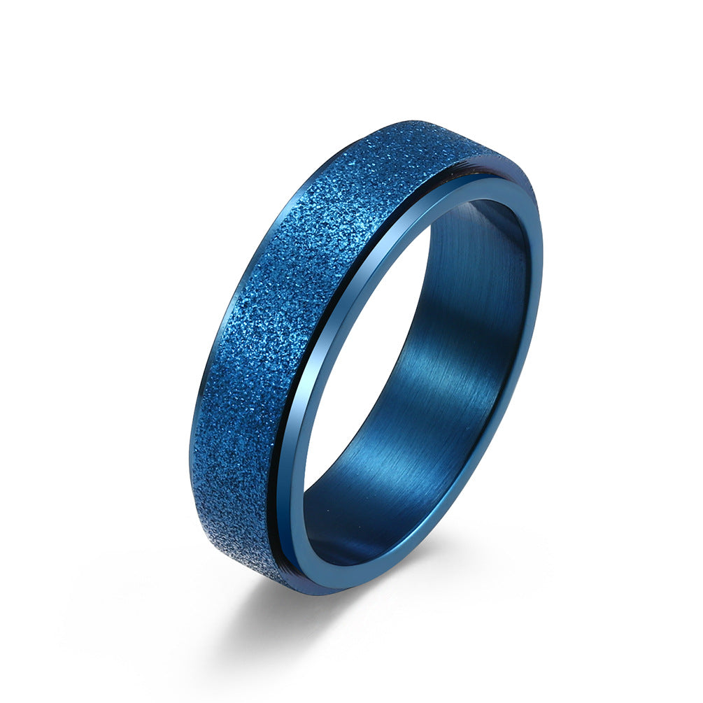 Planderful Titanium Steel Matte Rotating Ring Unisex For Him Her Couples Wedding Band Everyday Genie