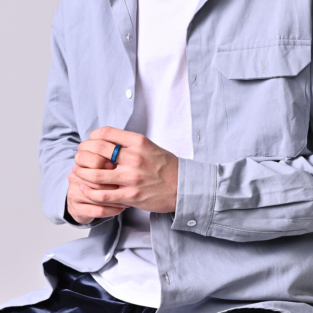 Cross-Border E-Commerce Light Luxury Rotatable Titanium Ring