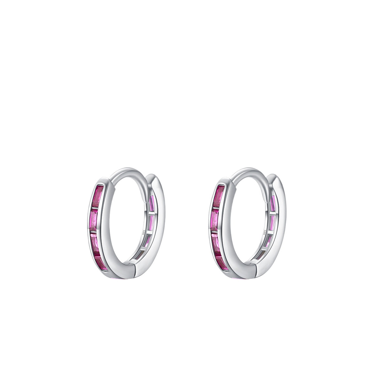 925 Sterling Silver Colored Zircon Earrings
