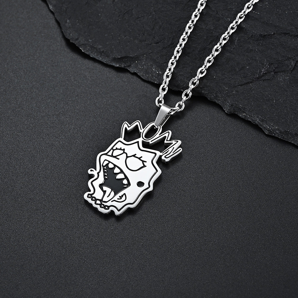 European And American Trendy Brands MOM Cartoon Man Necklace