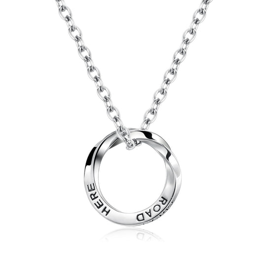 Mobius Ring With Wireless Circulation Geometry Necklace Pendant