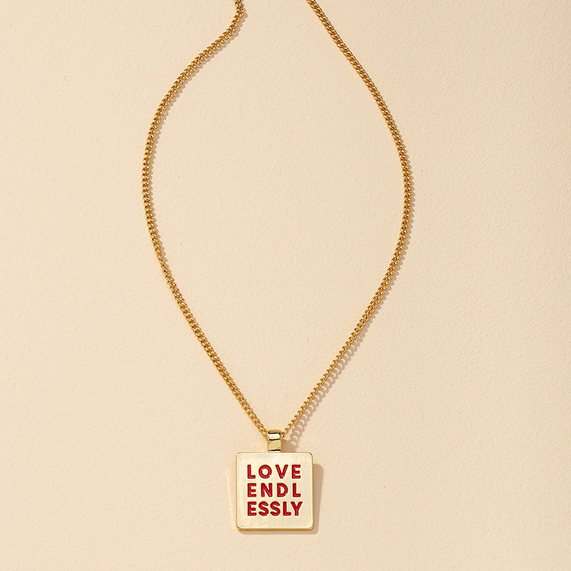 Endless Love Geometric Square Necklace - Vienna Verve Collection
