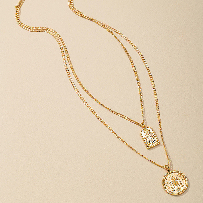 Golden Cascade Cross Necklace - Vienna Verve Collection