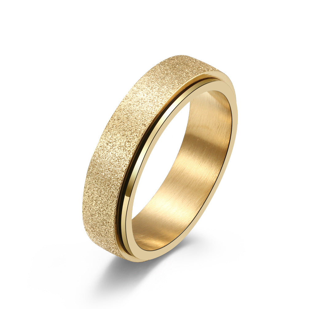 Cross-Border E-Commerce Light Luxury Rotatable Titanium Ring