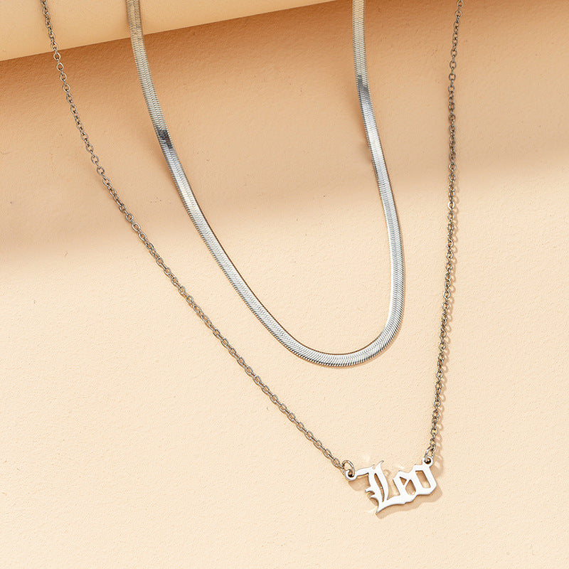 European and American Gothic Zodiac Snake Chain Necklace Set - Vienna Verve Collection