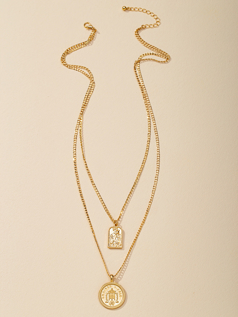 Golden Cascade Cross Necklace - Vienna Verve Collection