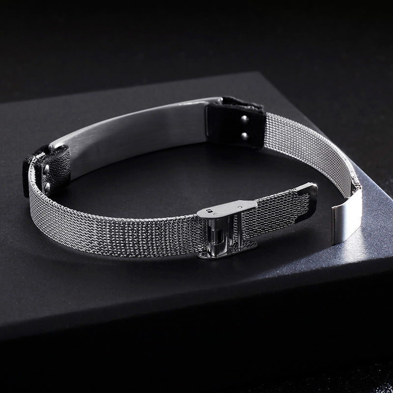 Creative Stainless Steel Machinery Bracelet for Men - Fashionable Simple Watch Chain