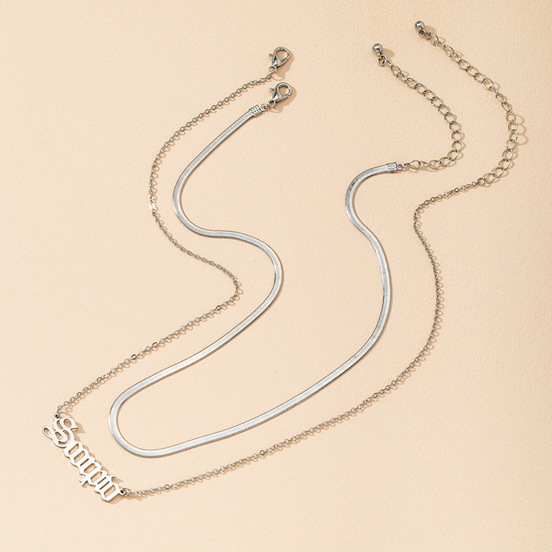 European and American Gothic Zodiac Snake Chain Necklace Set - Vienna Verve Collection