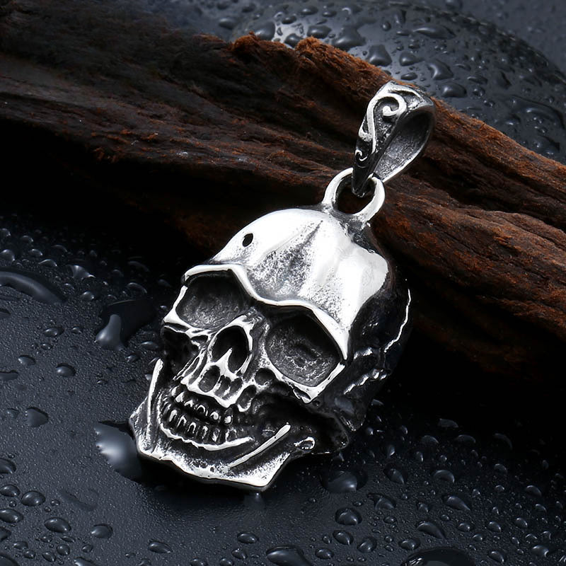 Titanium Steel Men's Skull Pendant - Punk Jewelry for Wholesale Supply on AliExpress and Amazon