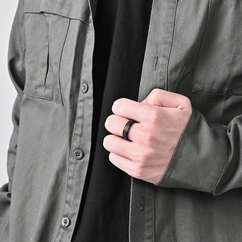 Cross-Border E-Commerce Light Luxury Rotatable Titanium Ring