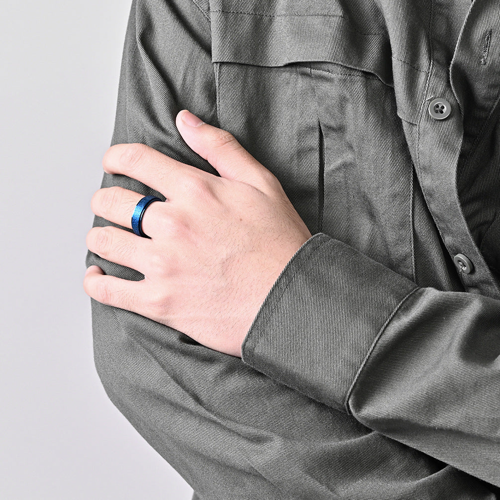 Cross-Border E-Commerce Light Luxury Rotatable Titanium Ring