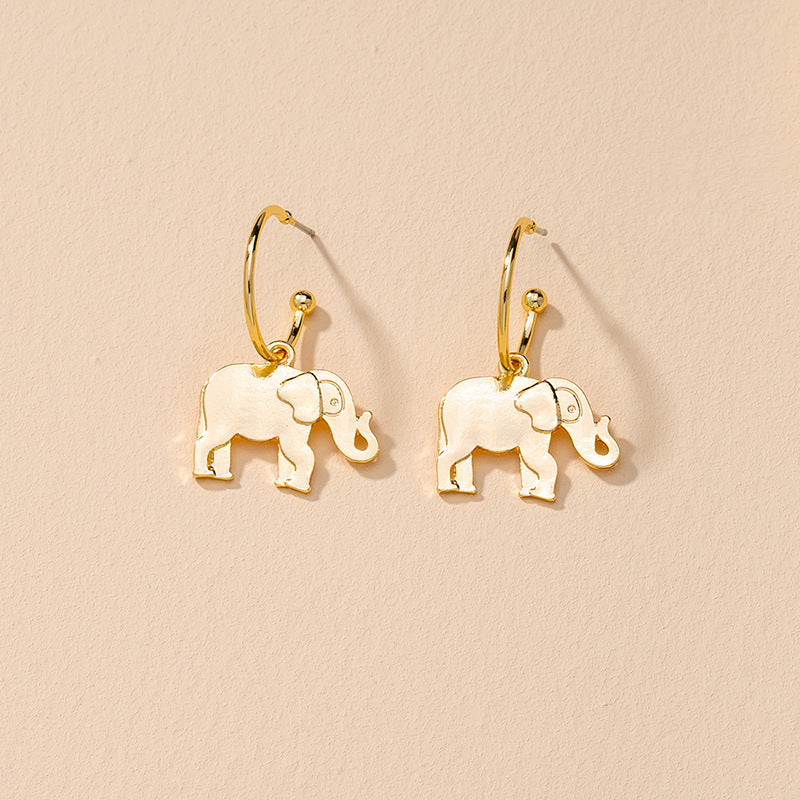 Metallic Elephant Earrings from Vienna Verve Collection