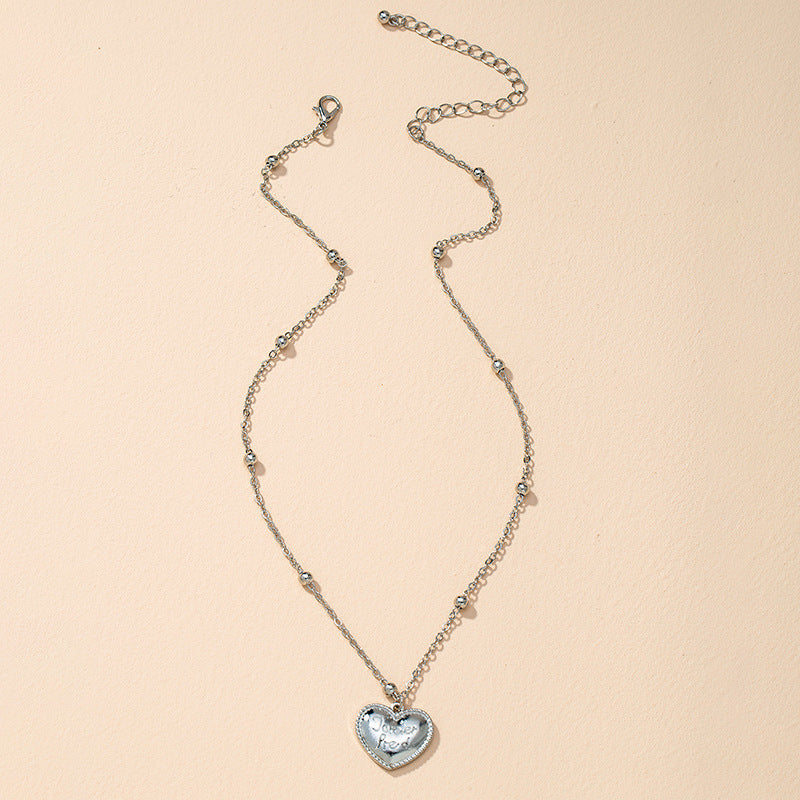 Heart-shaped Peach Necklace - Vienna Verve Collection by Planderful