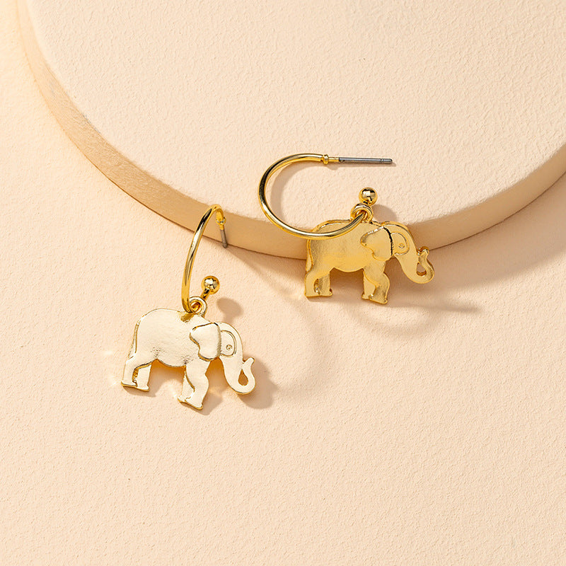 Metallic Elephant Earrings from Vienna Verve Collection