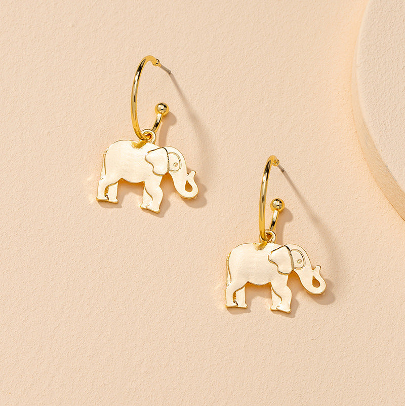 Metallic Elephant Earrings from Vienna Verve Collection